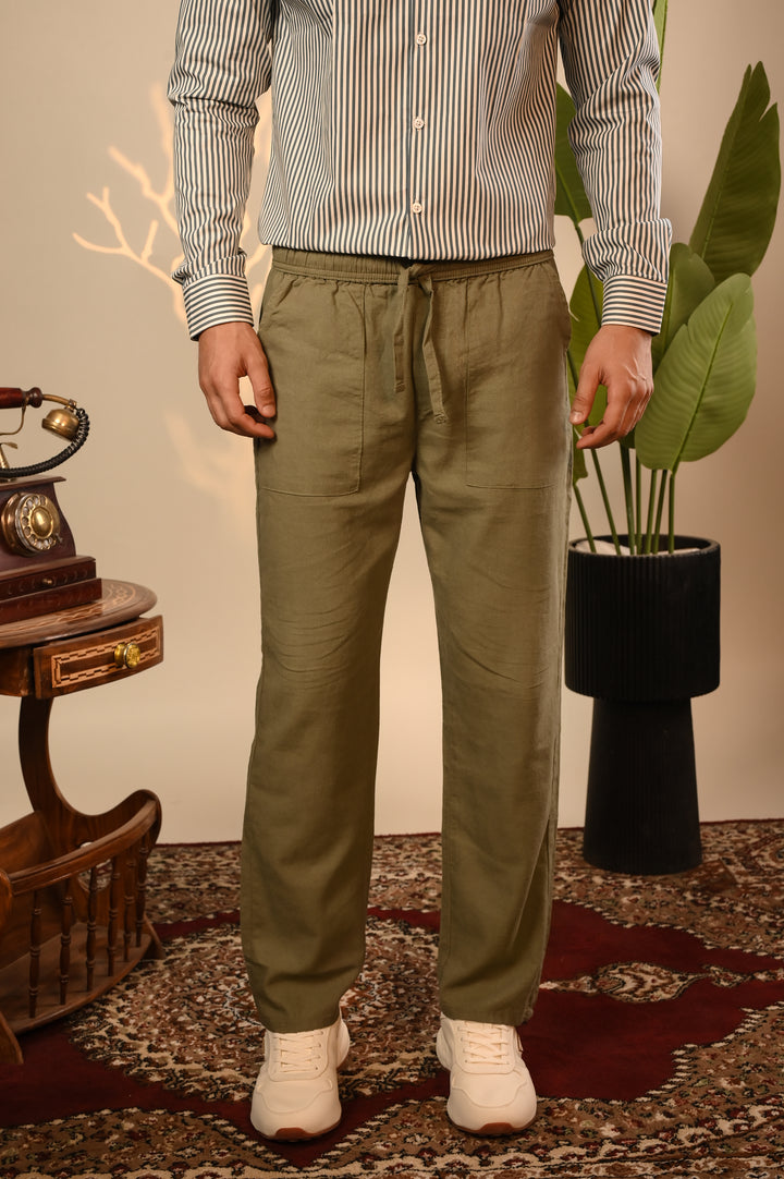 Green Linen Pant