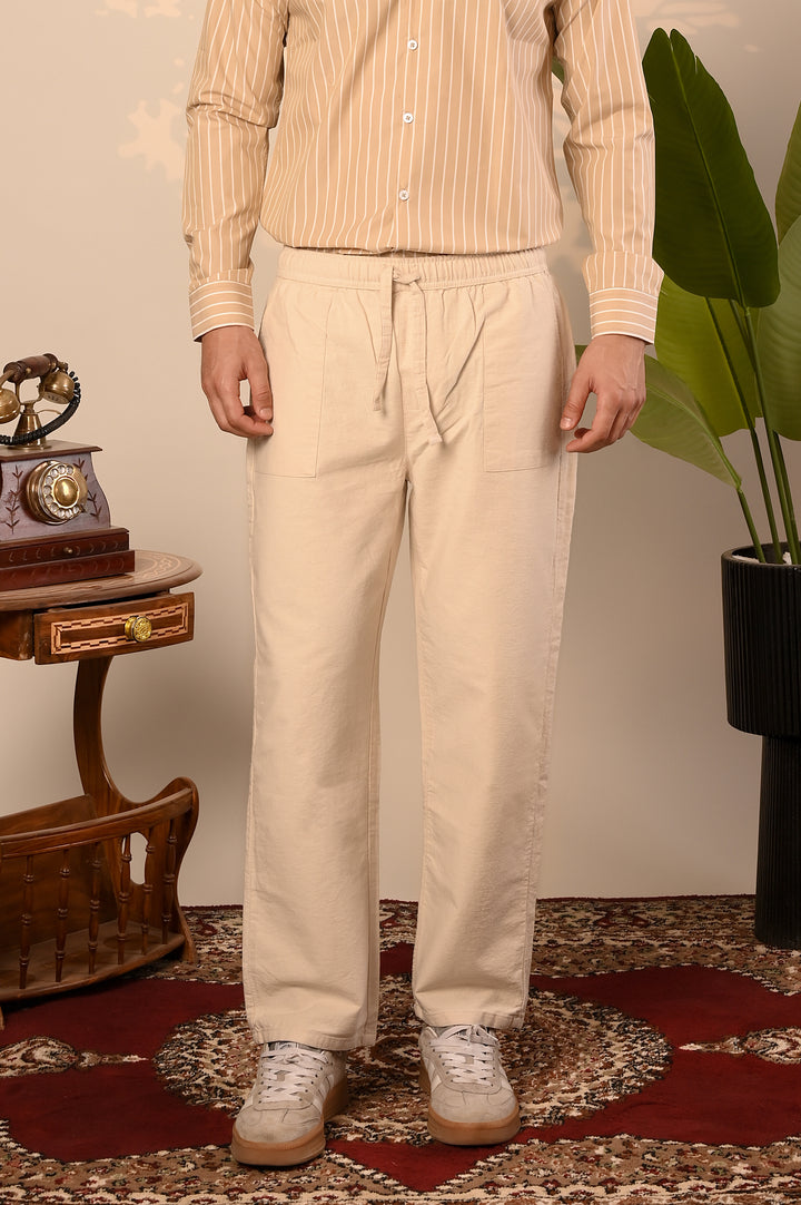 Beige Linen Pant