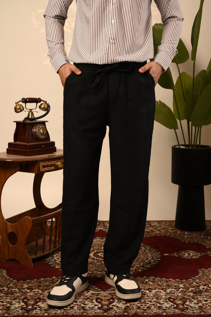 Black Linen Pant
