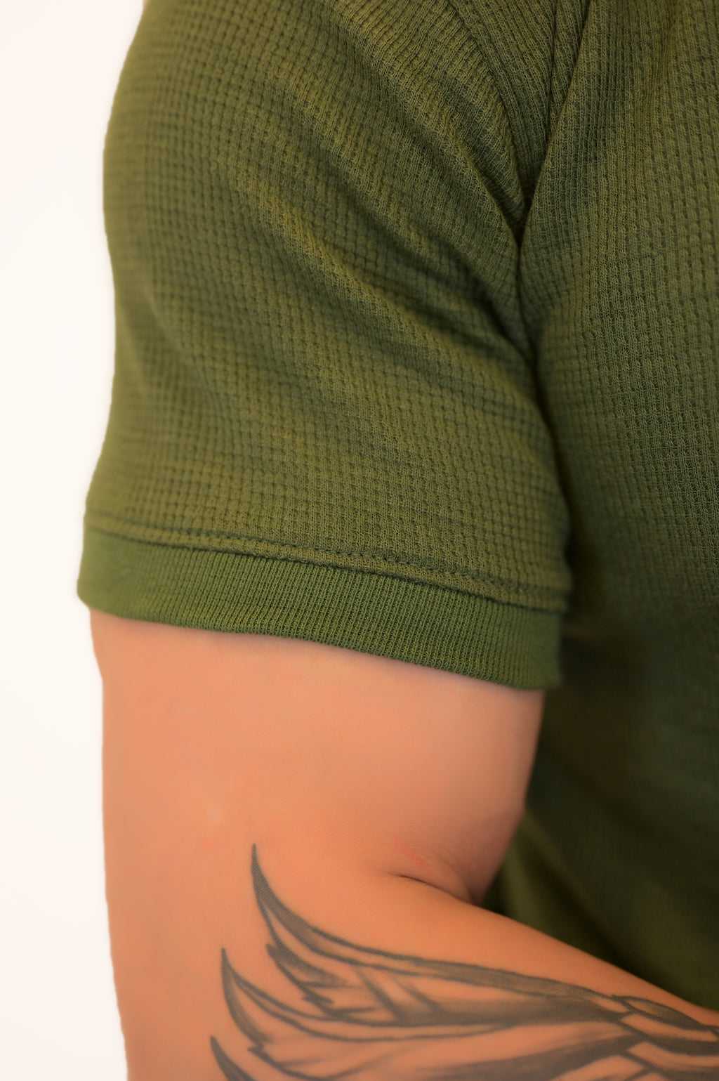 Waffle Knit Polo - Green