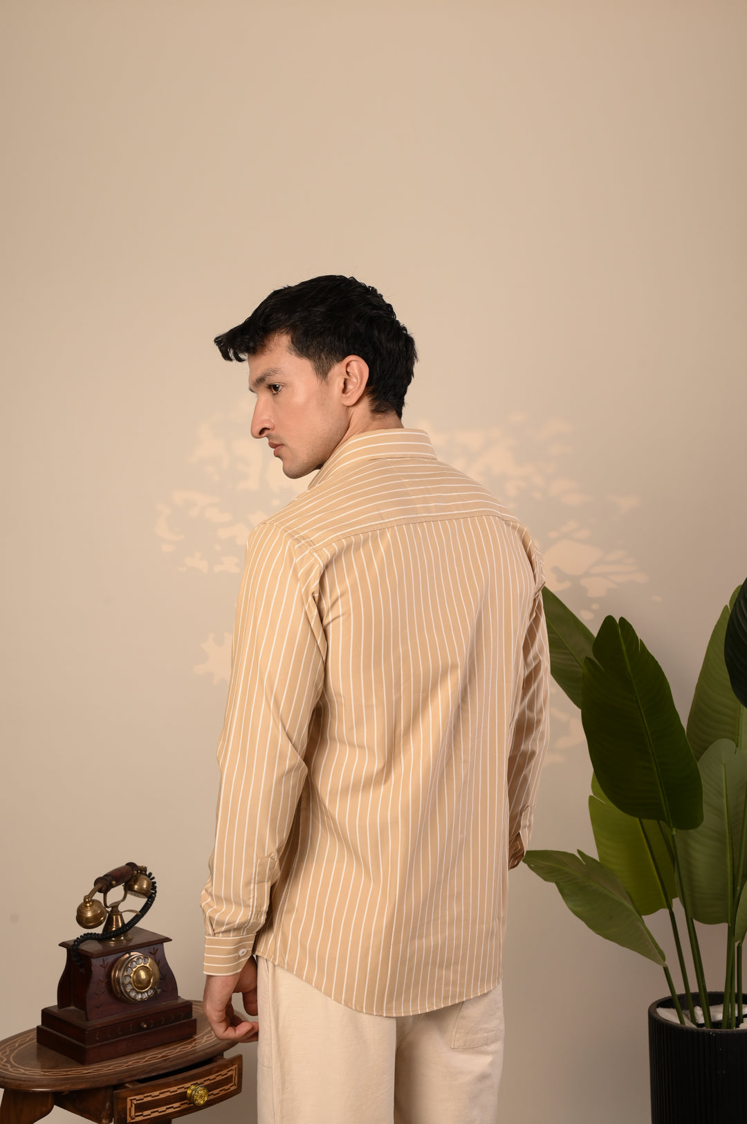 Premium Gold Striped Shirt